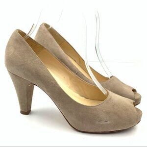 Unisa heels size 39 9 beige Suede peep toe chunky